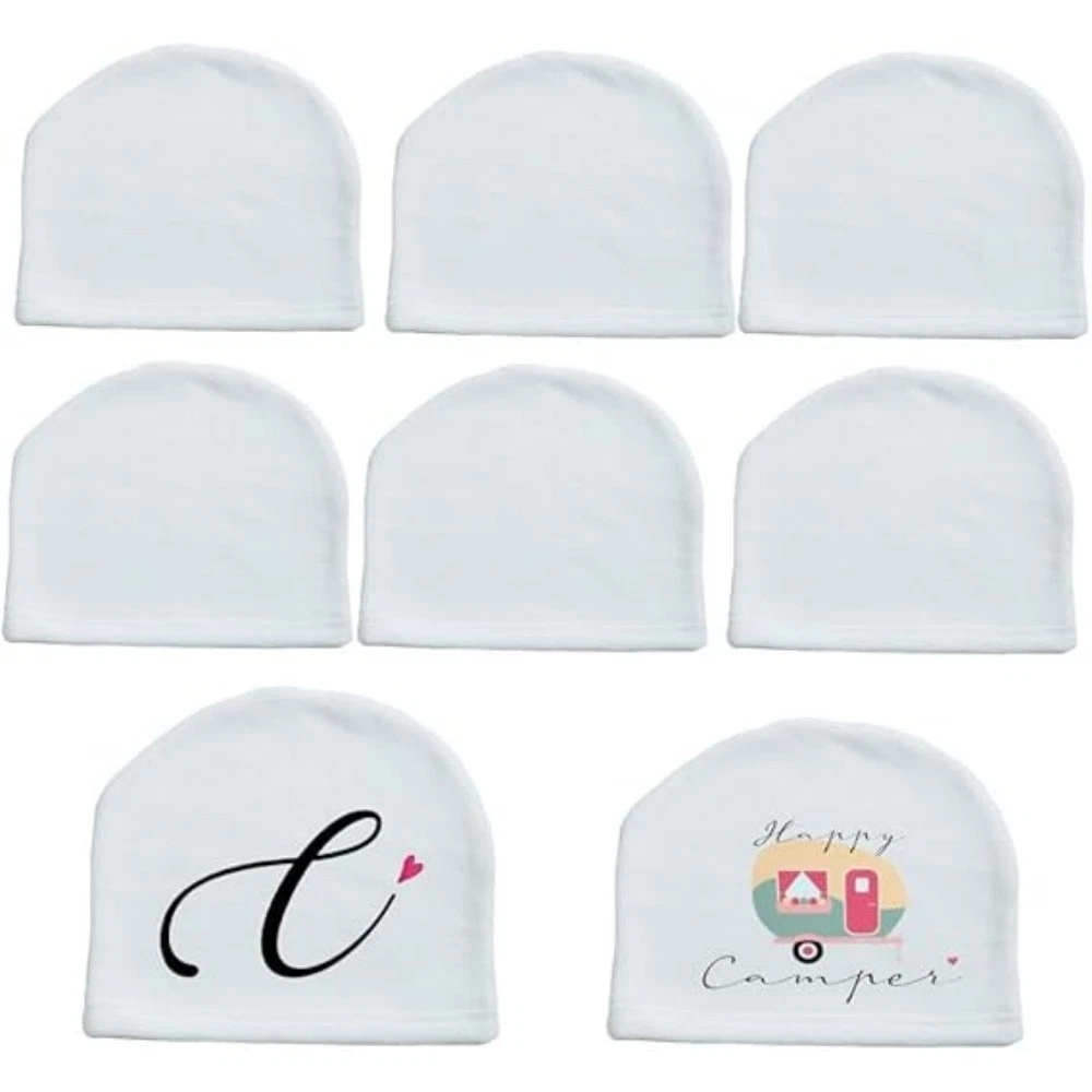 Hat Sublimation Blank - 20個入り昇華ブランクユニセックスニットソフトウォームカフ付きビーニーハット冬用迷彩帽子DIY熱転写プリント