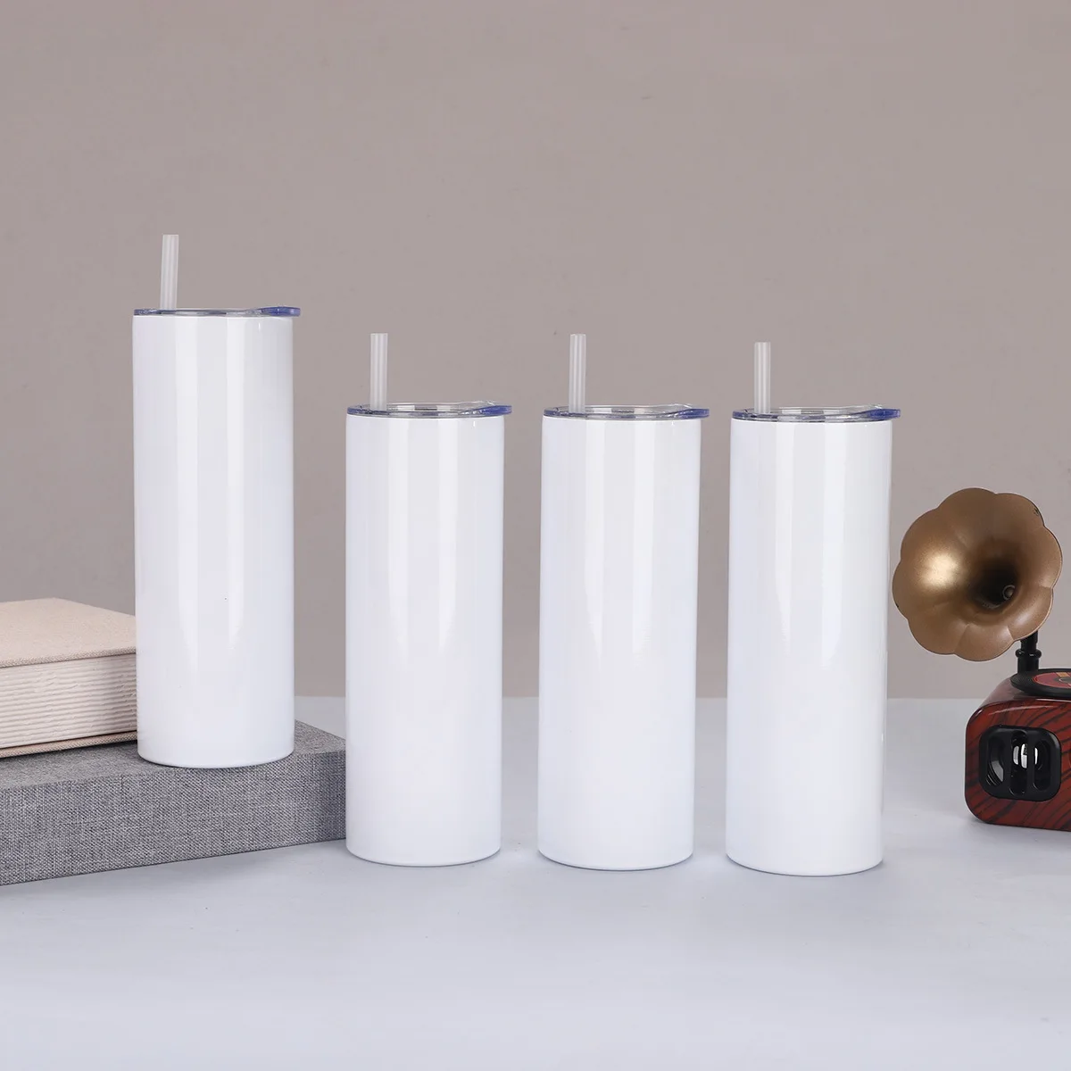 20オンスのストレートカップ、304ステンレス製二重壁真空断 - Sublimation Mug White のレビューと価格