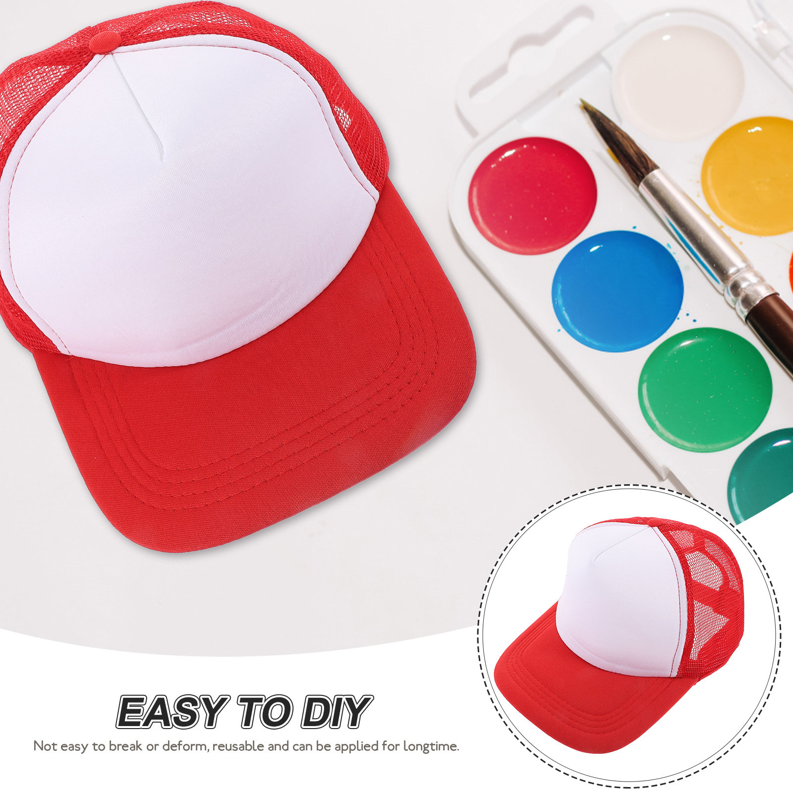 10個入り、無地の昇華転写用メッシュ野球帽。DIYでオリジナ - Hat Sublimation Blank のレビューと価格