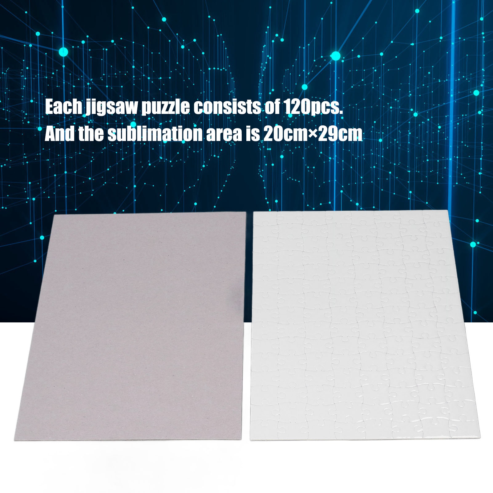 印刷用パズル10個セット、無地のジグソーパズル、昇華転写用、 - Puzzle Blank White のレビューと価格