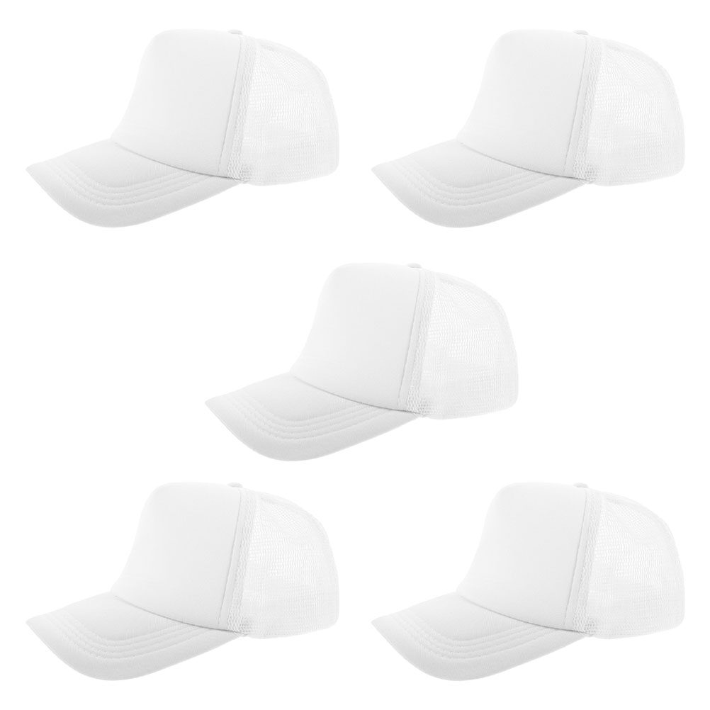 昇華プリント用の無地メッシュ野球帽5枚セット。DIYプリント - Hat Sublimation Blank のレビューと価格